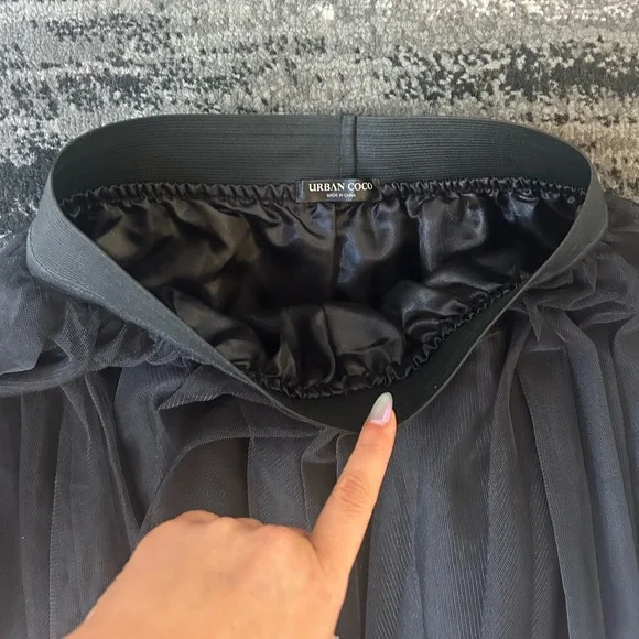 URBAN COCO Layered Tulle Midi Skirt - Picture 7 of 9